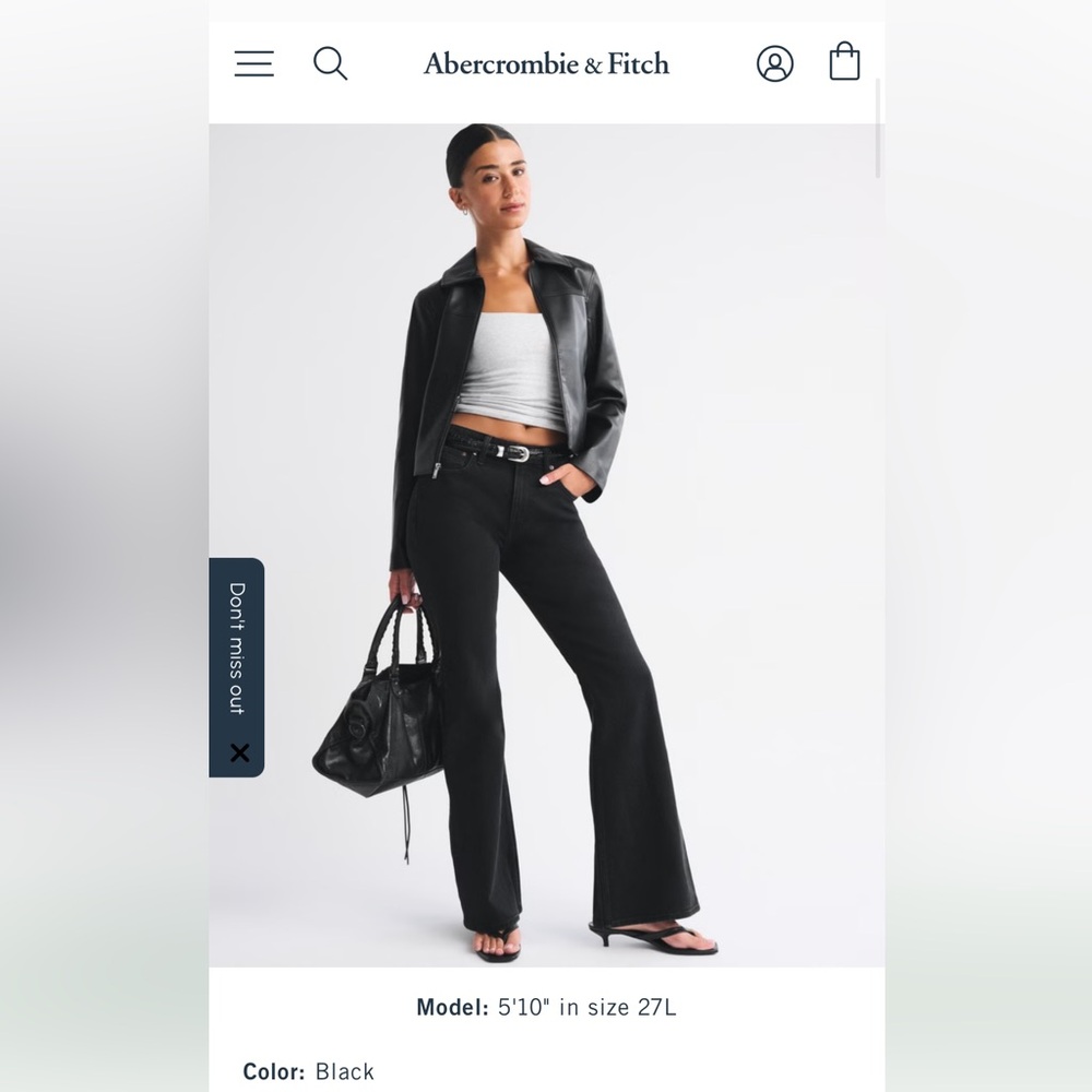 Size 10 Abercrombie High Rise Flare Jean